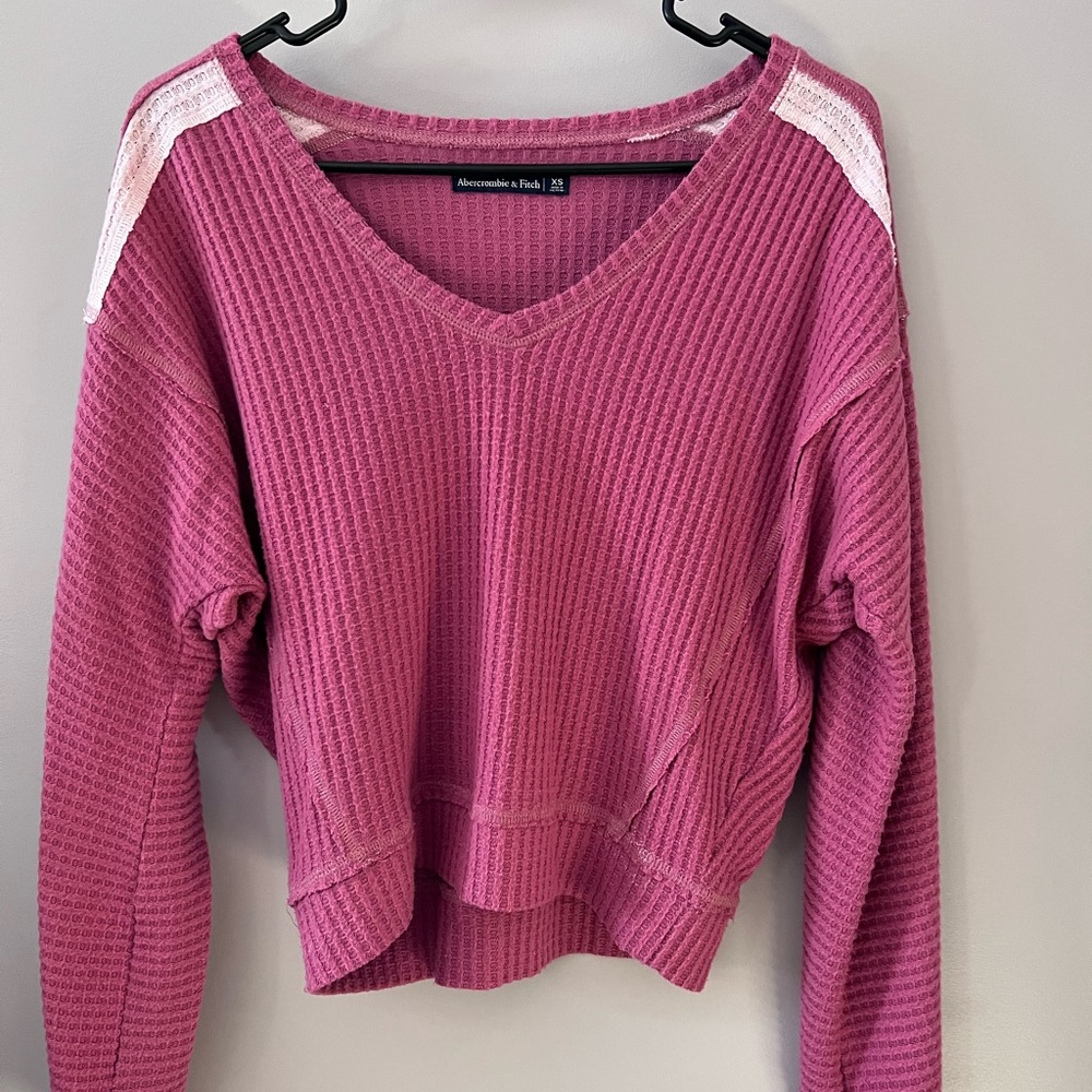 Waffle style long sleeve Abercrombie & Fitch top